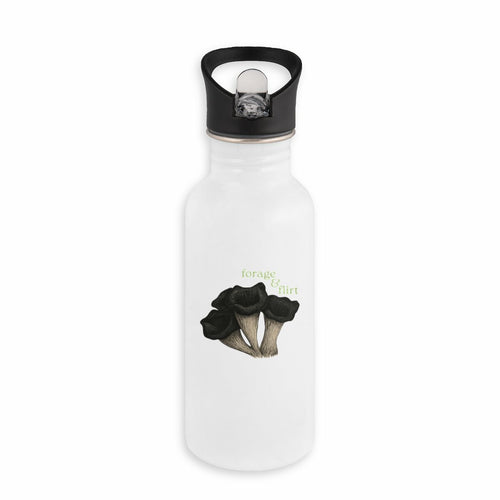 black trumpet water bottle - front_white