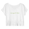 forage & flirt cropped tee - front_white